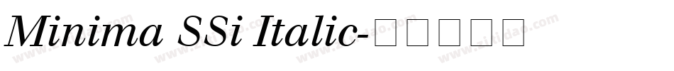 Minima SSi Italic字体转换